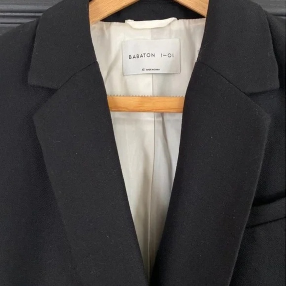 Like-New- Aritzia Babaton I-OI Luxembourg Wool Cashmere Black Blazer Coat (XS) - Picture 3 of 9